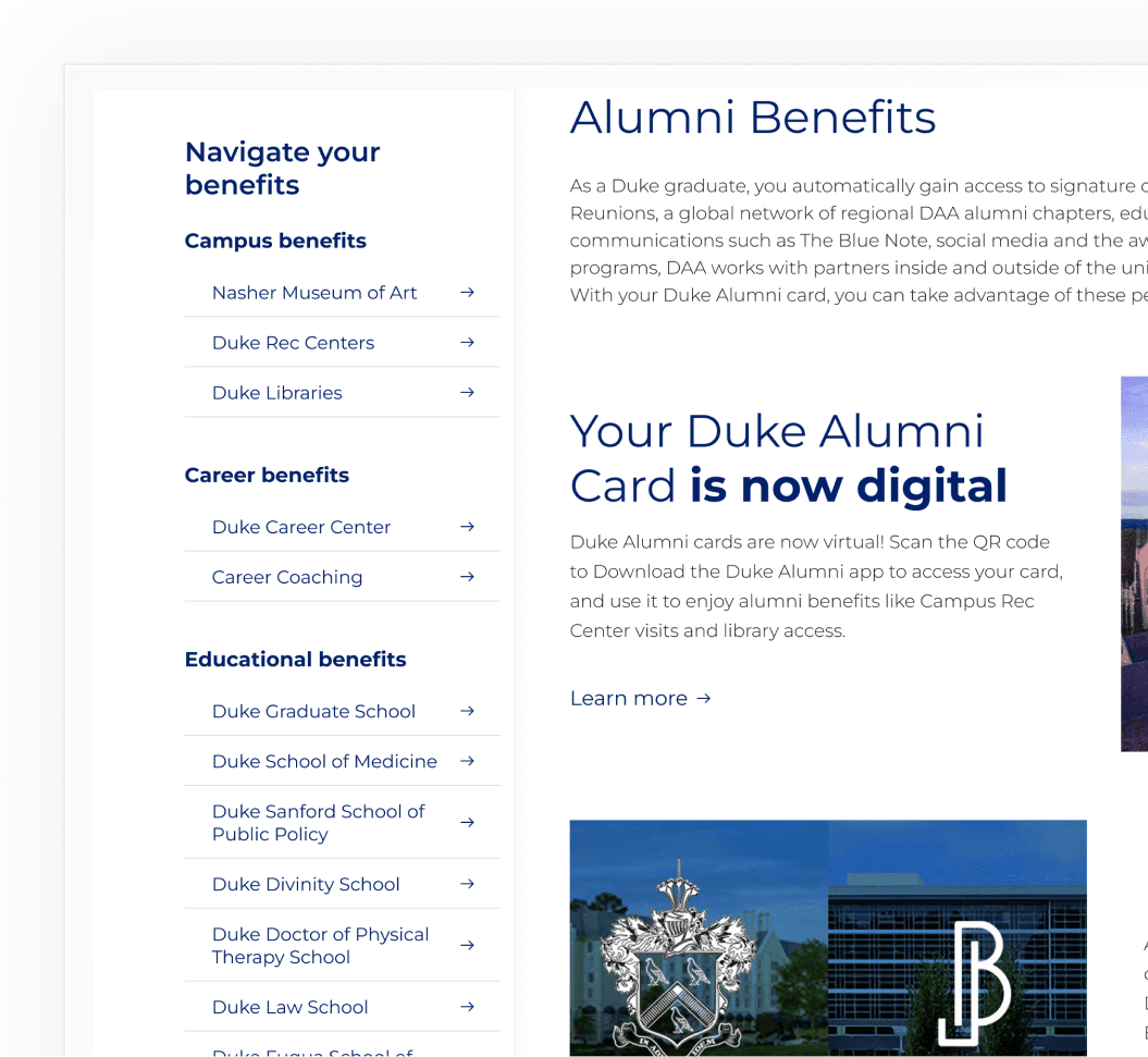 Duke Aluni Search Filters