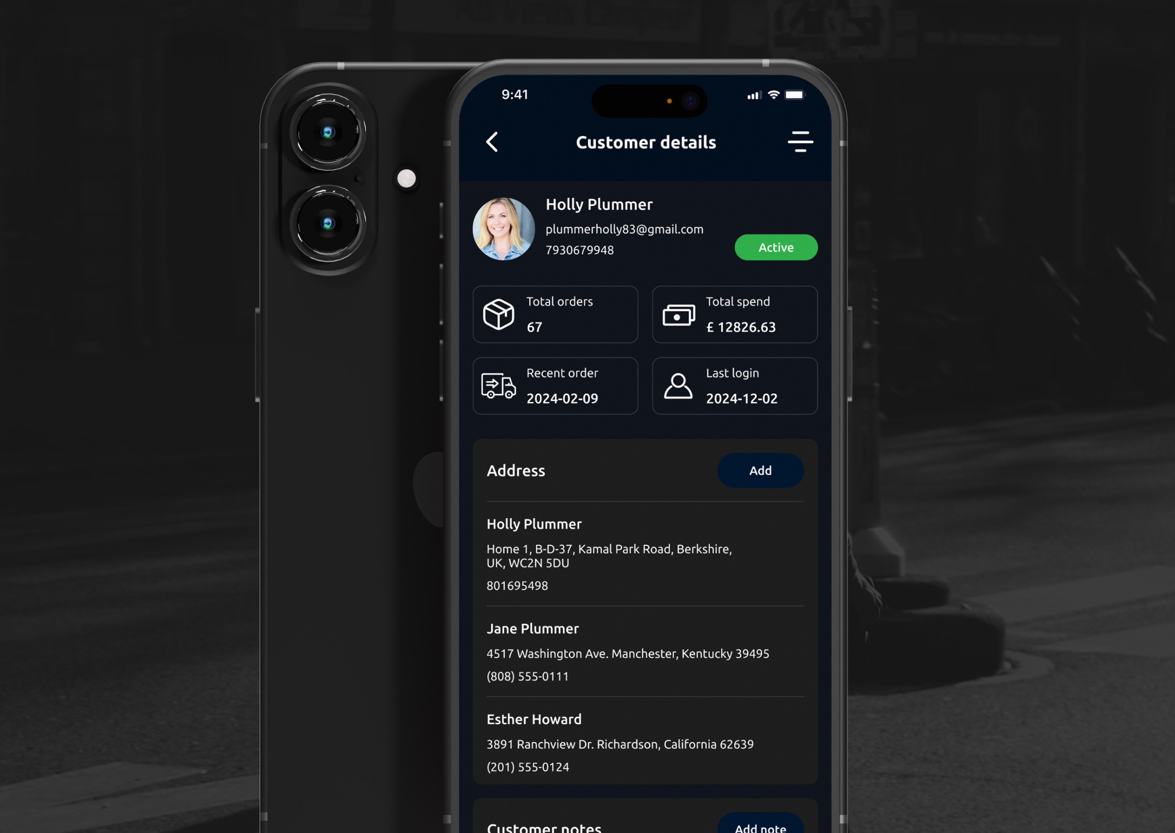 Admin app dashboard