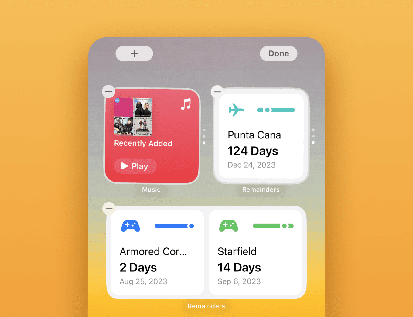 Add Widgets to iPhone