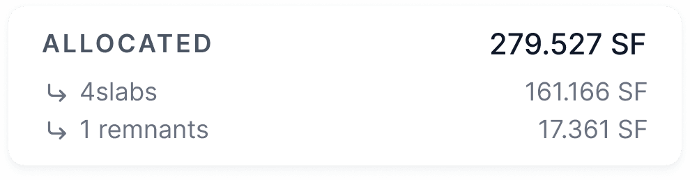 Stonify scheduling calendar showing time blocks and assigned tasks for stone fabrication, templating, and installation jobs.