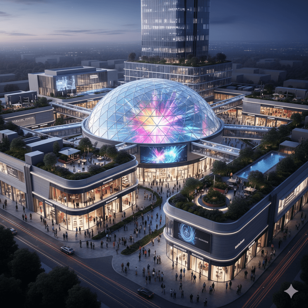 High-street retail complex open courts M3M Sector 72