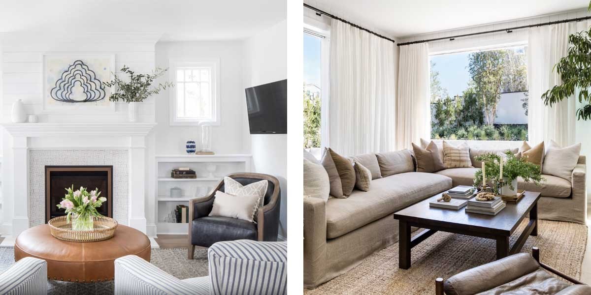 East Coast vs West Coast Coastal Interior Design Living Rooms