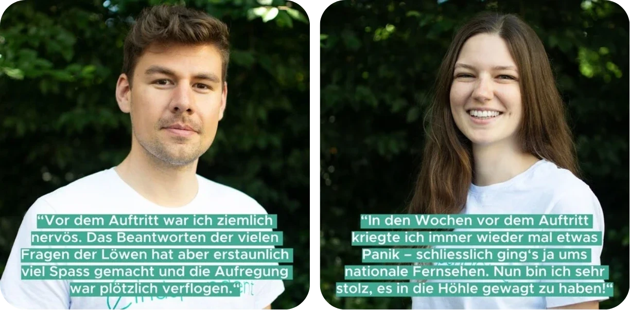 Matthias sagt über die Höhle der Löwen. Nadine von findependent über die Höhle der Löwen.