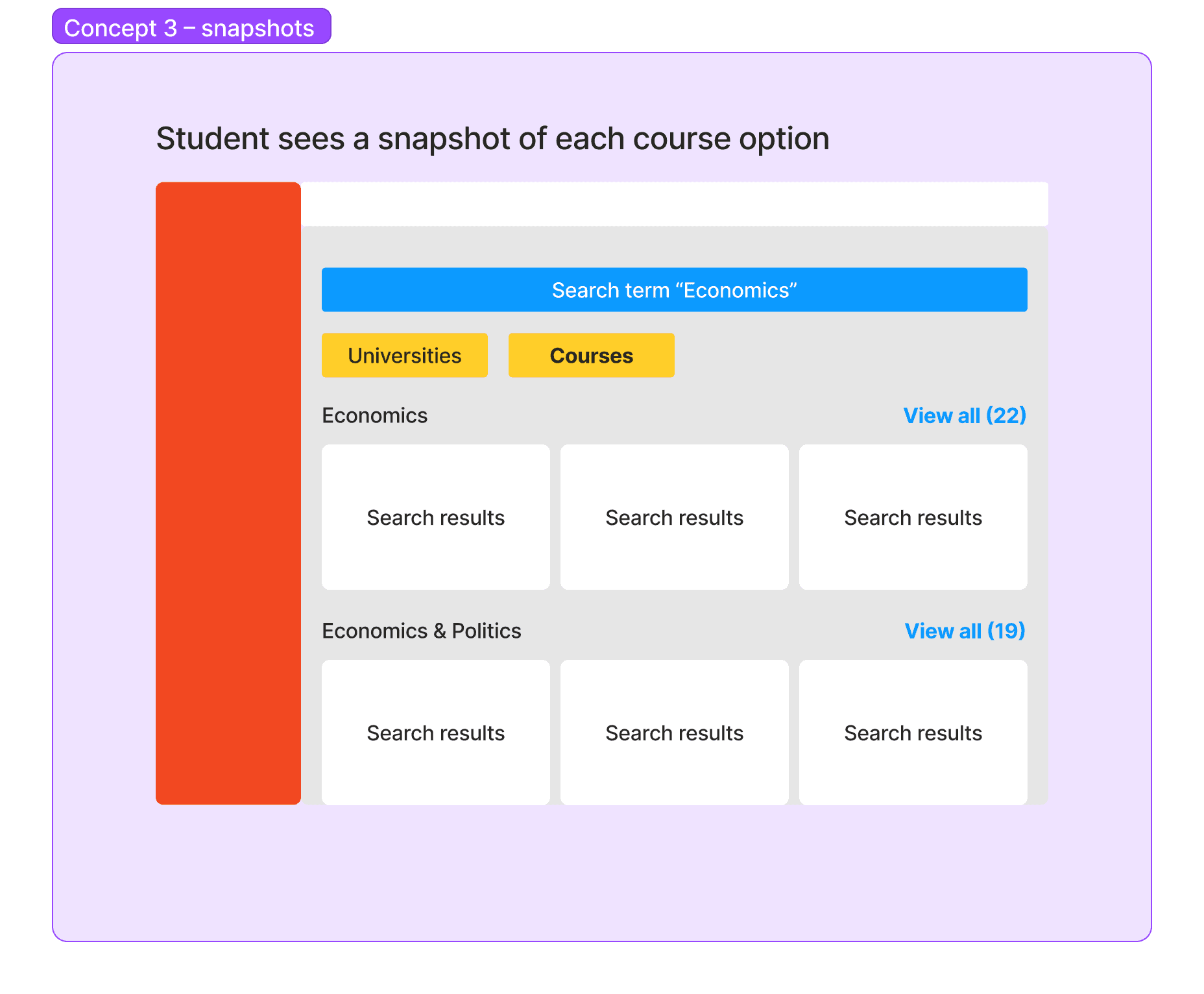 A screenshot of my wireframes