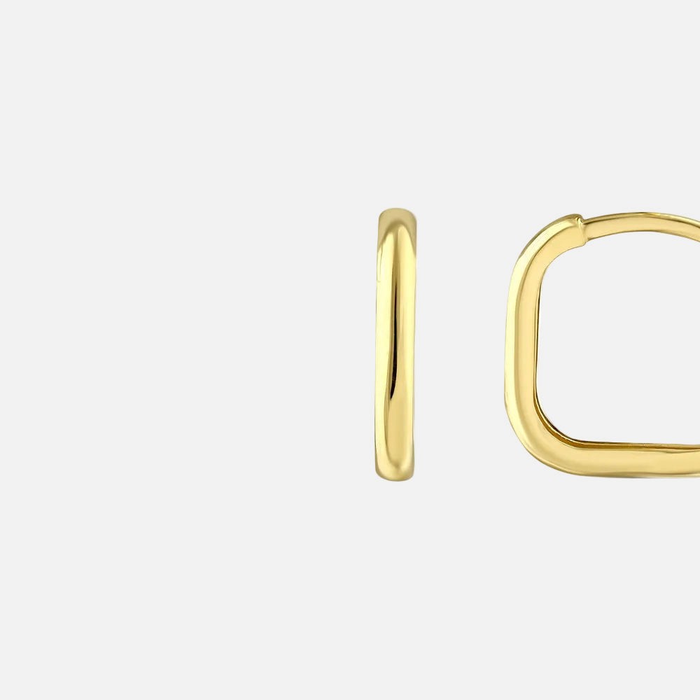 Assos Pırlanta 14 Ayar Altın Halka Küpe 1.90 Gram Özel Tasarım