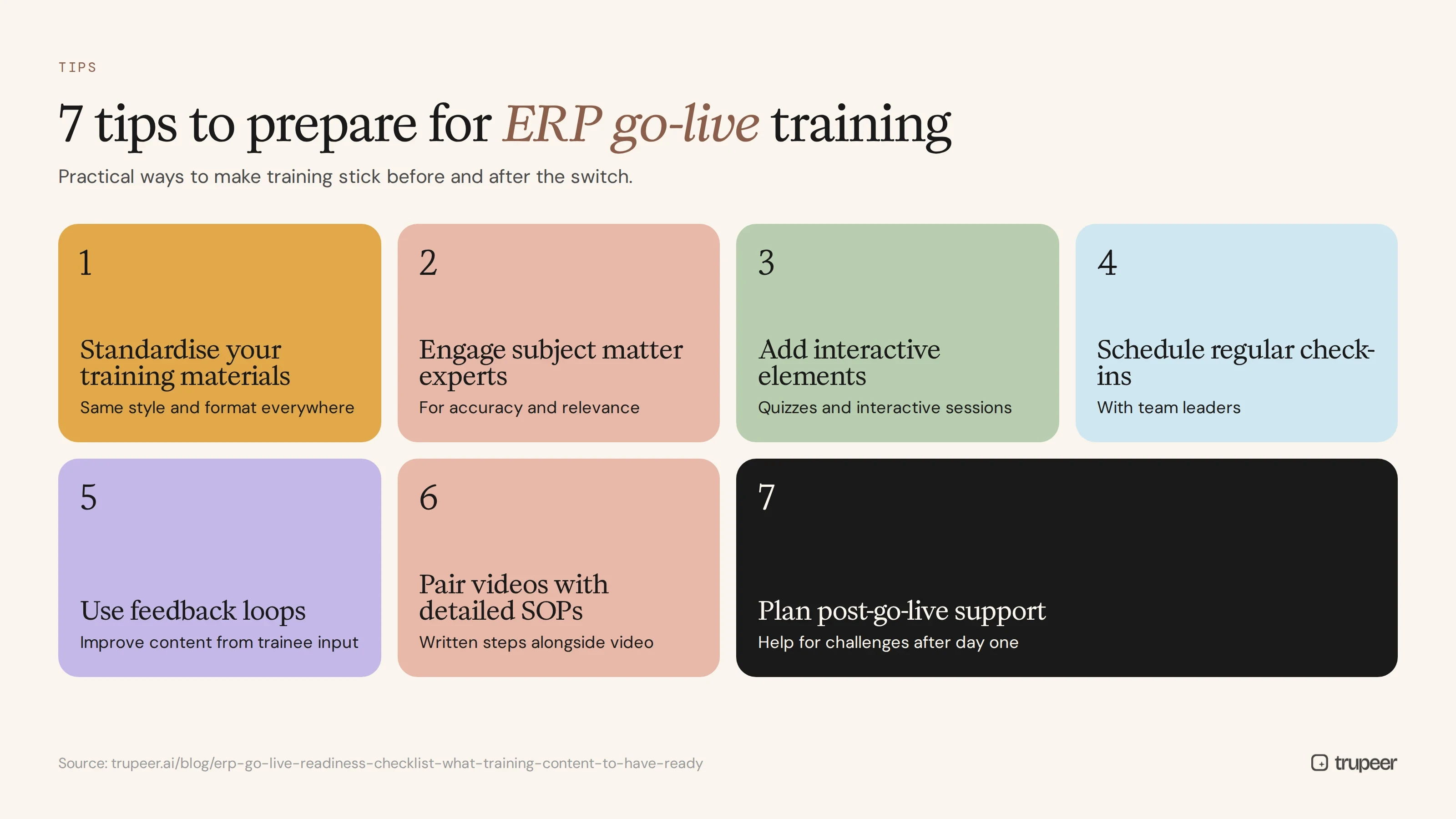 Seven tips to prepare for ERP go-live training