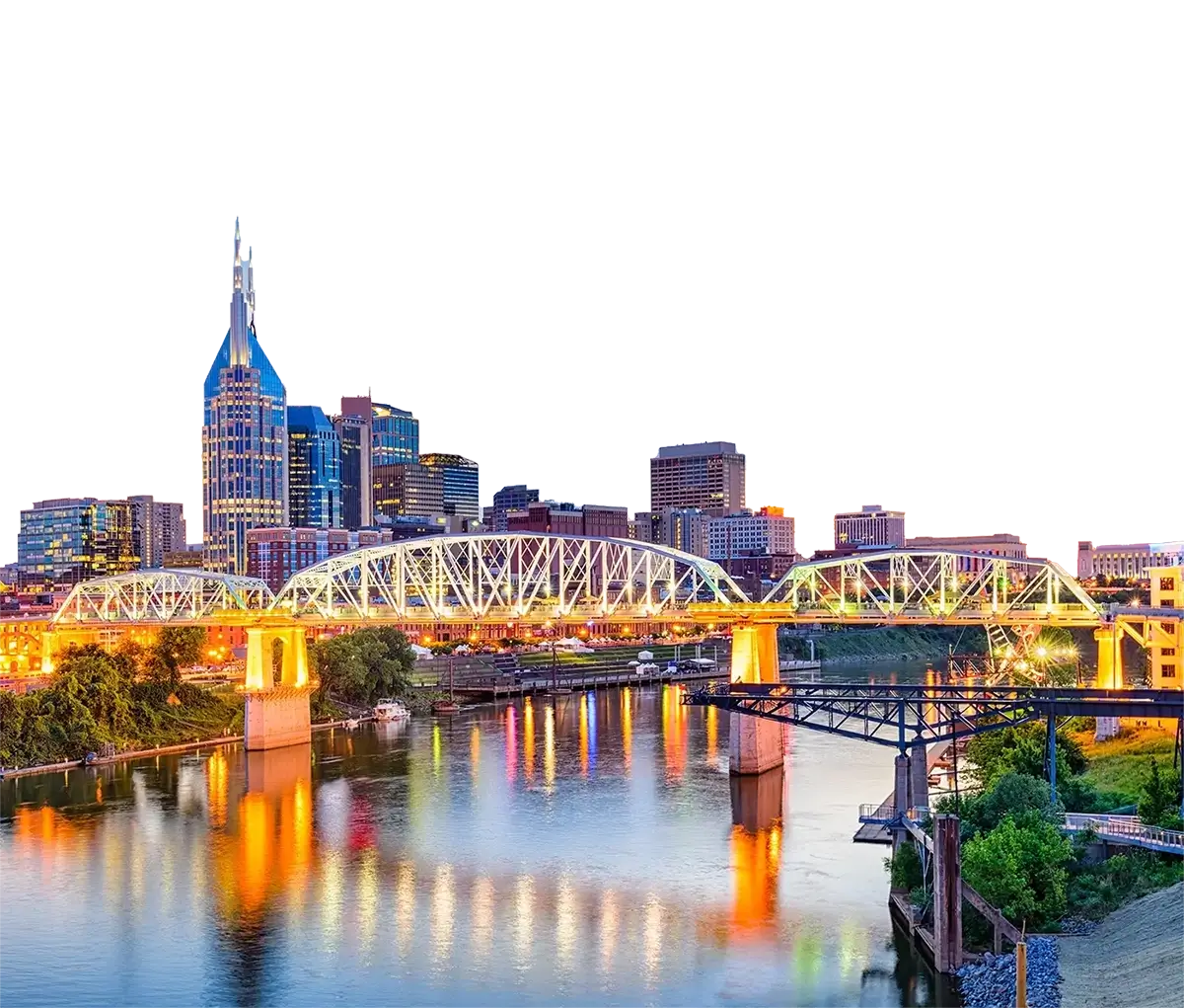 View of Nashville over Water