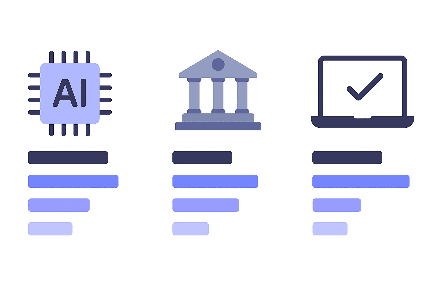 Side-by-side panel illustration comparing Chestnut AI, big-box, and online lenders via bar indicators of key metrics.
