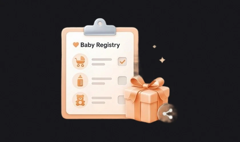 AppLanPage baby registry and wishlist feature screenshot