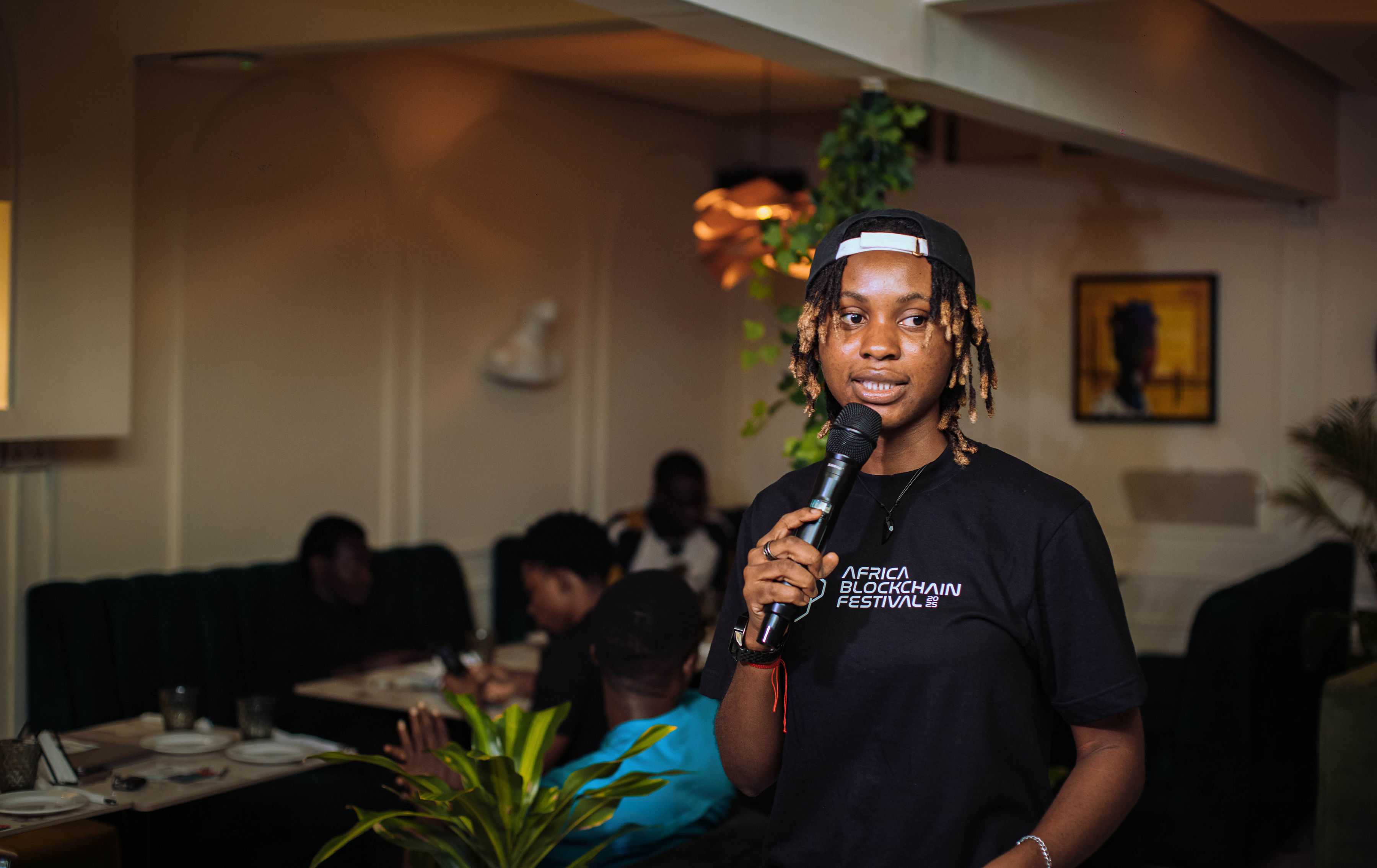 Portrait of portfolio creator – back view