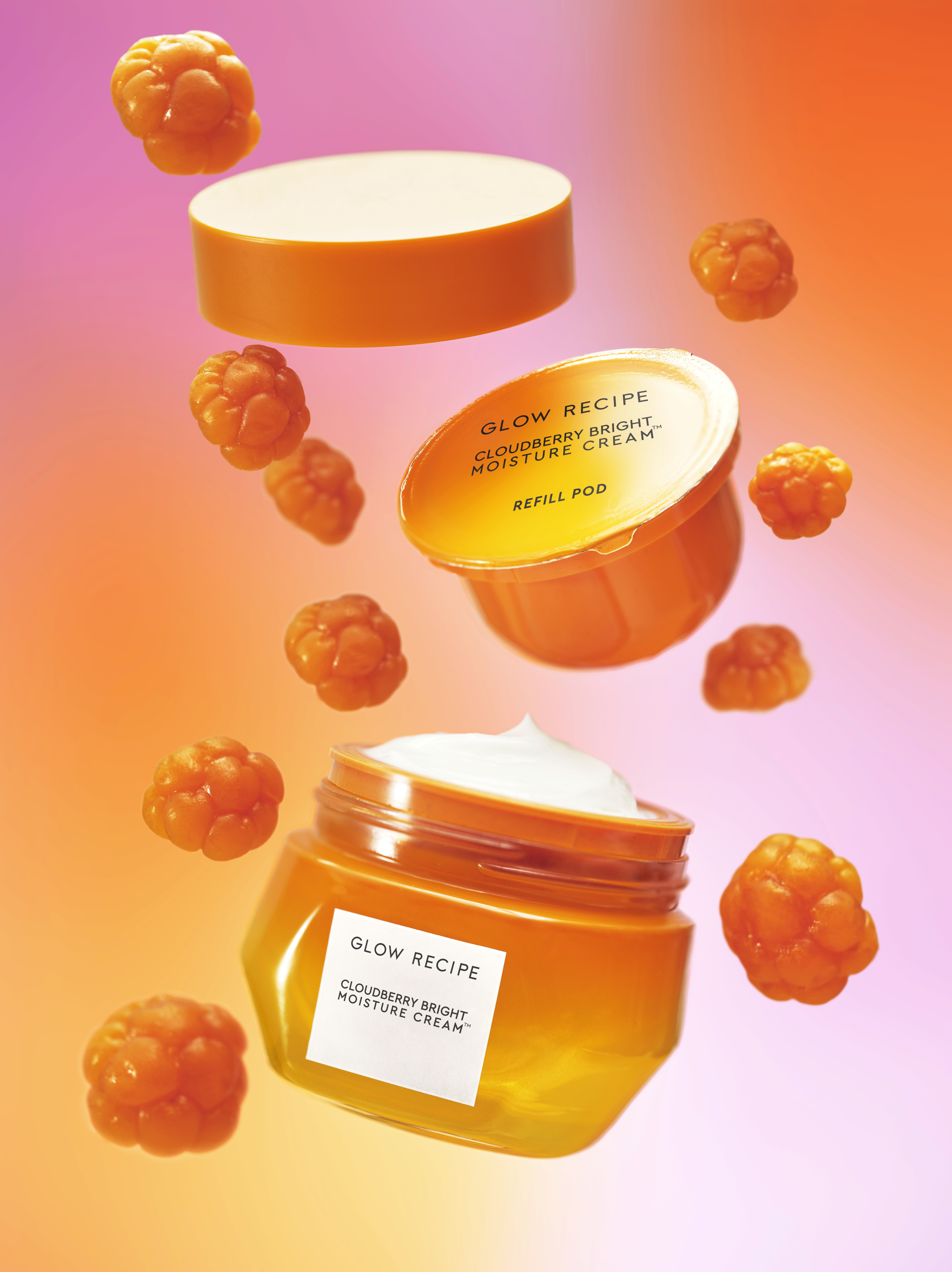 Sustainable Packaging Design for Glow Recipe's Refillable Cloudberry Moisturizer
