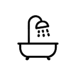 ensuite bathroom line icon