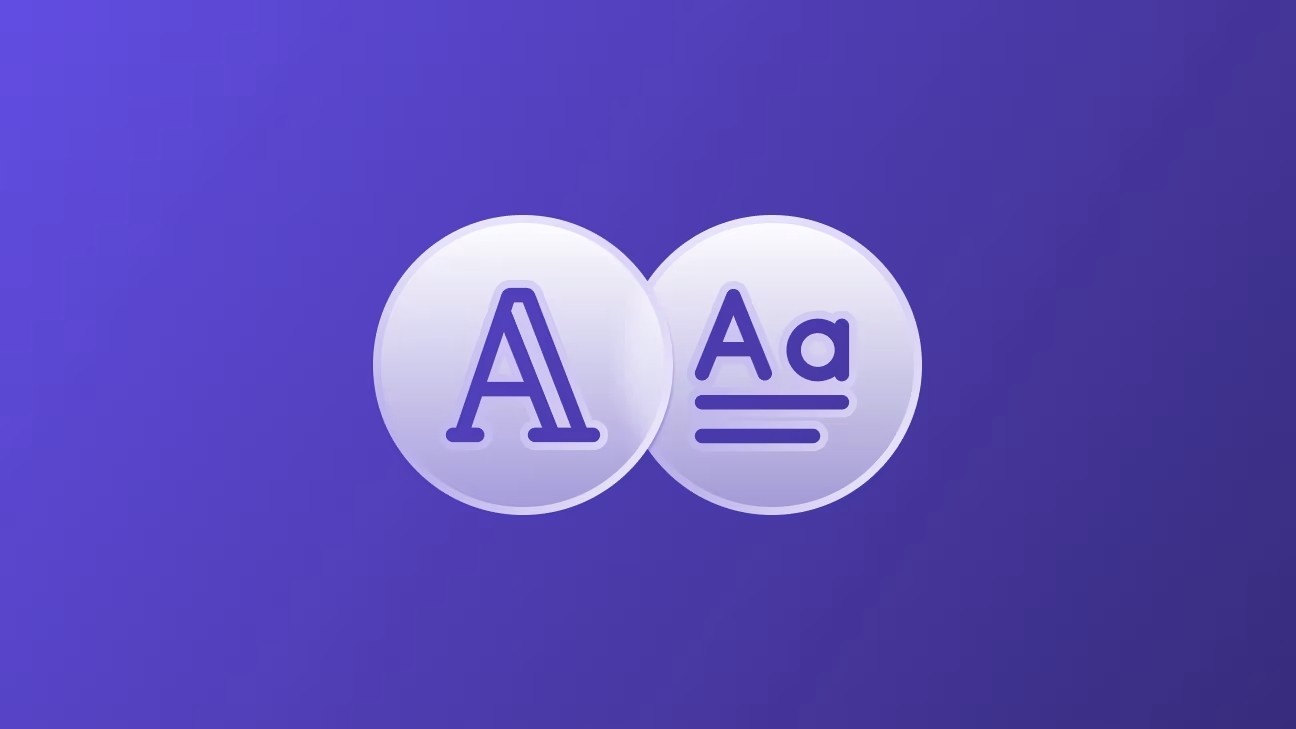 Font & Text-Style tokens on purple background