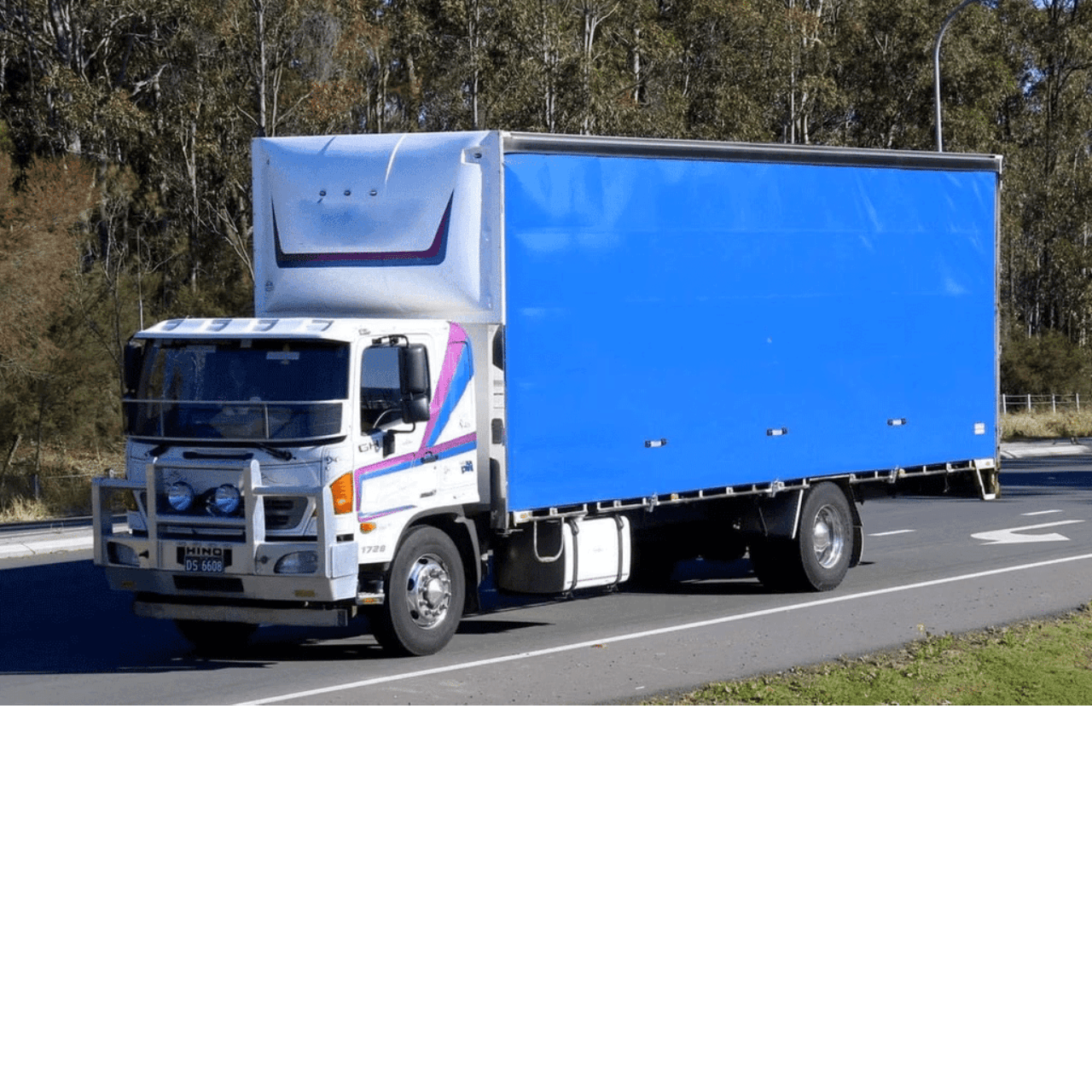 Stacked shipping containers.