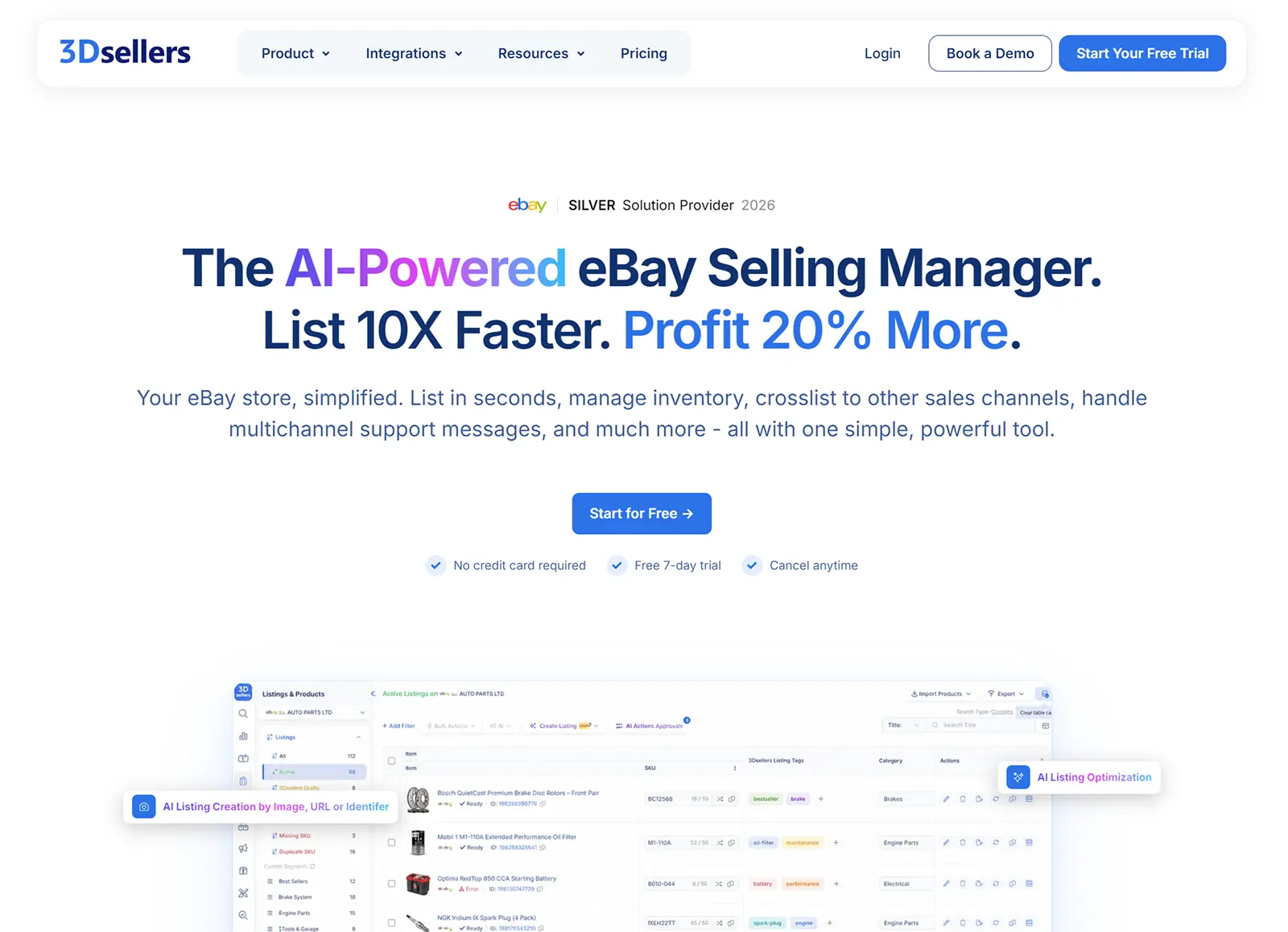 3D Sellers Homepage