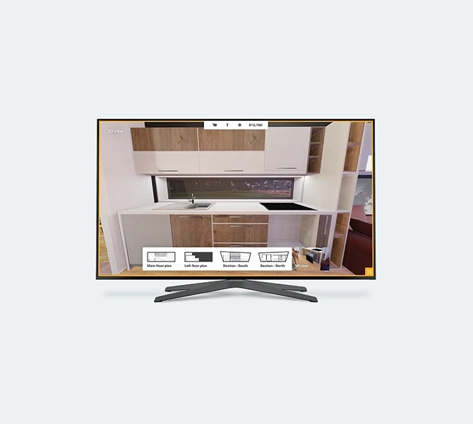 Large-screen visualization of the final customized product. Designed to serve as a powerful 'Hero Shot' for investor pitch decks, showcasing the startup's vision with high-end visual clarity.