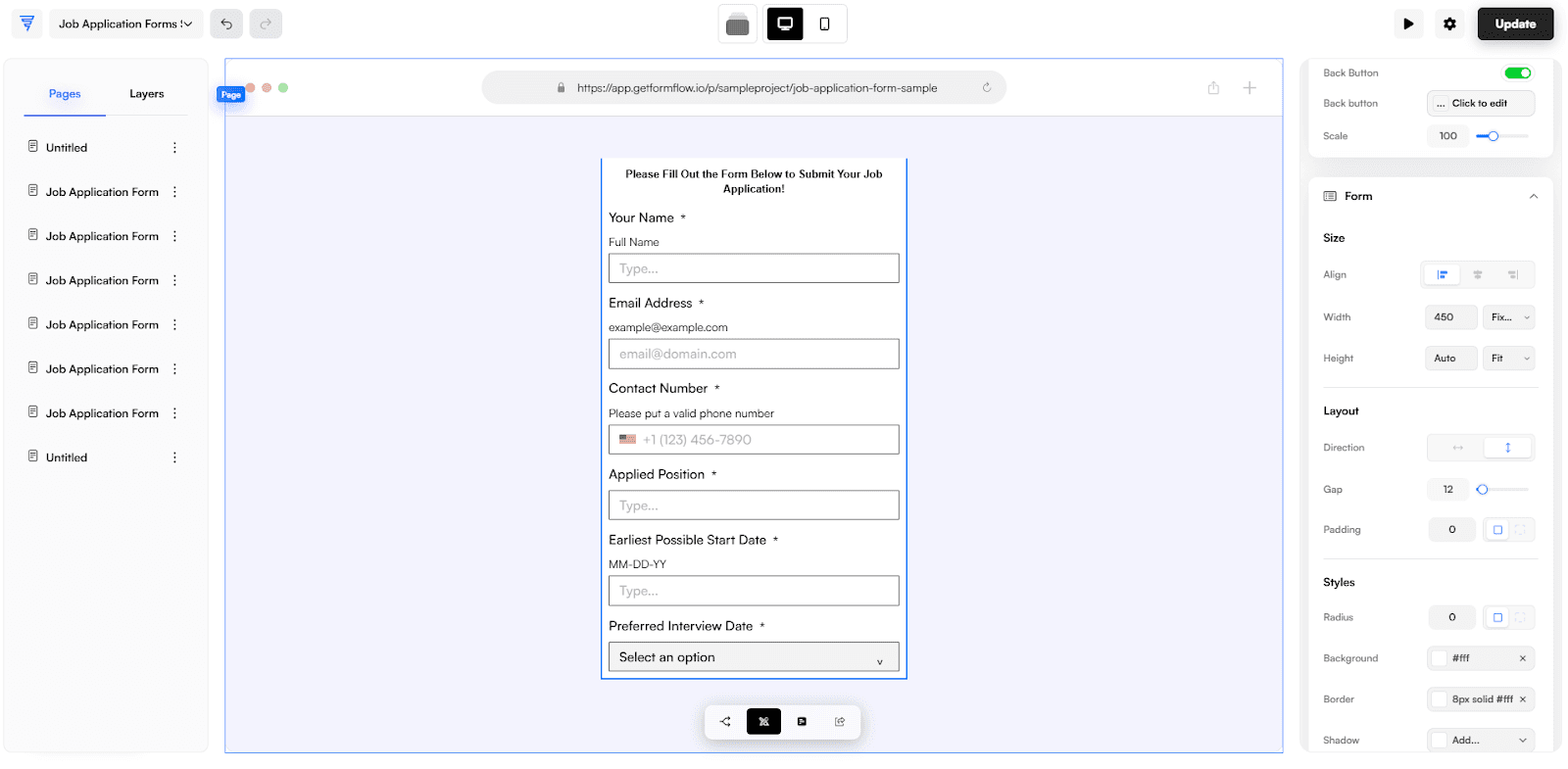 Formflow forms Test Your Form