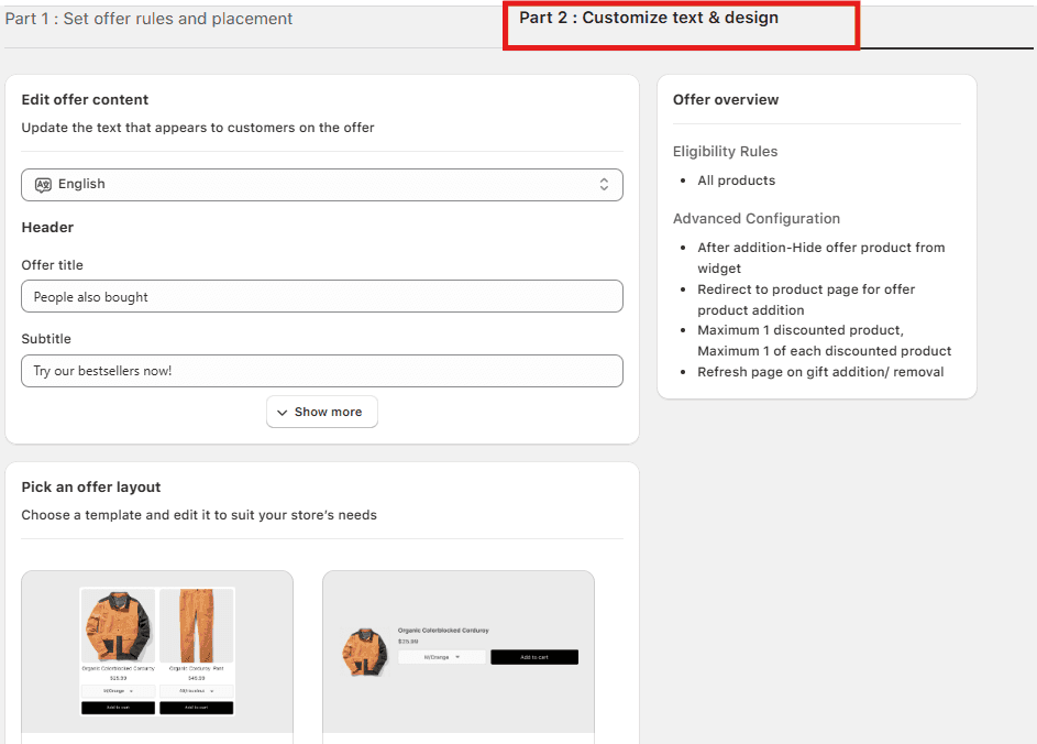 Highly customizable Cross-sell widgets ft. Monk
