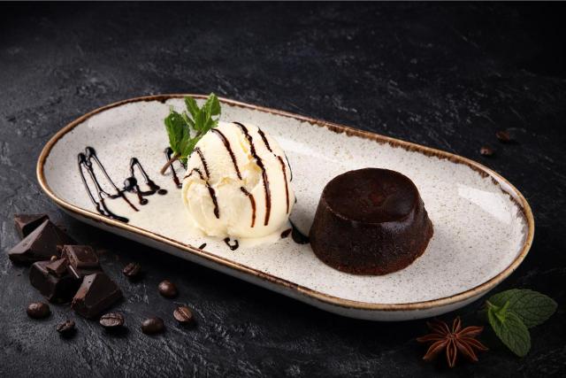 chocolate cake on white ceramic plate