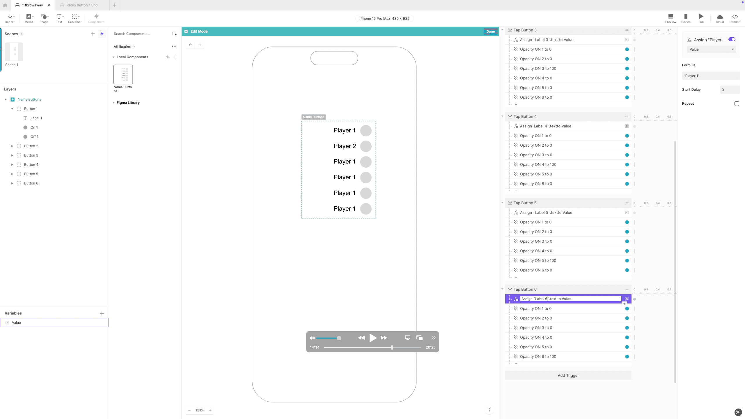 Change responses screenshot