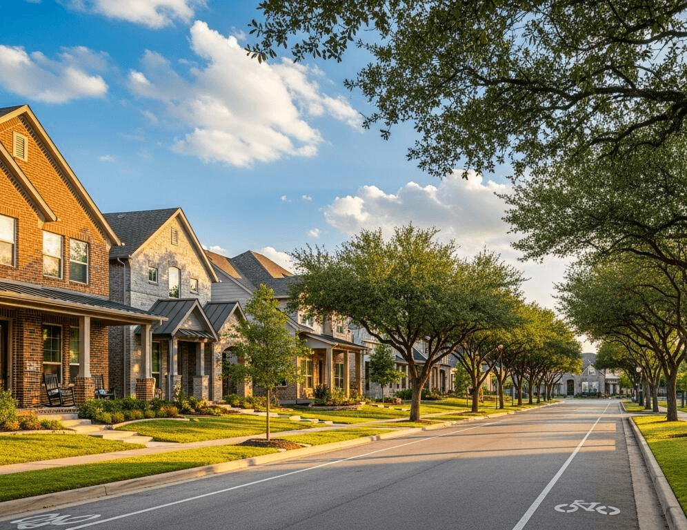 Residential neighborhood home in North Richland Hills with HVAC system supporting indoor comfort