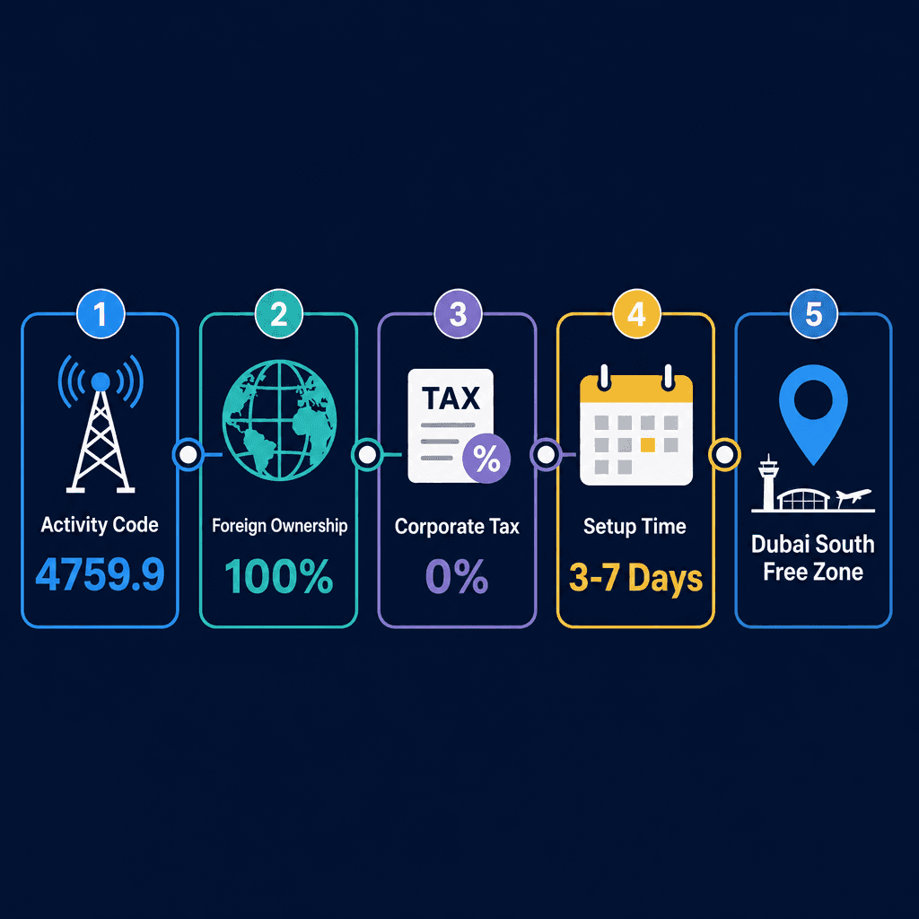 Infographic: How to Get a Antennas Trading License in Dubai
