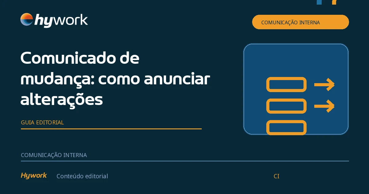 Capa editorial sobre comunicado de mudança.