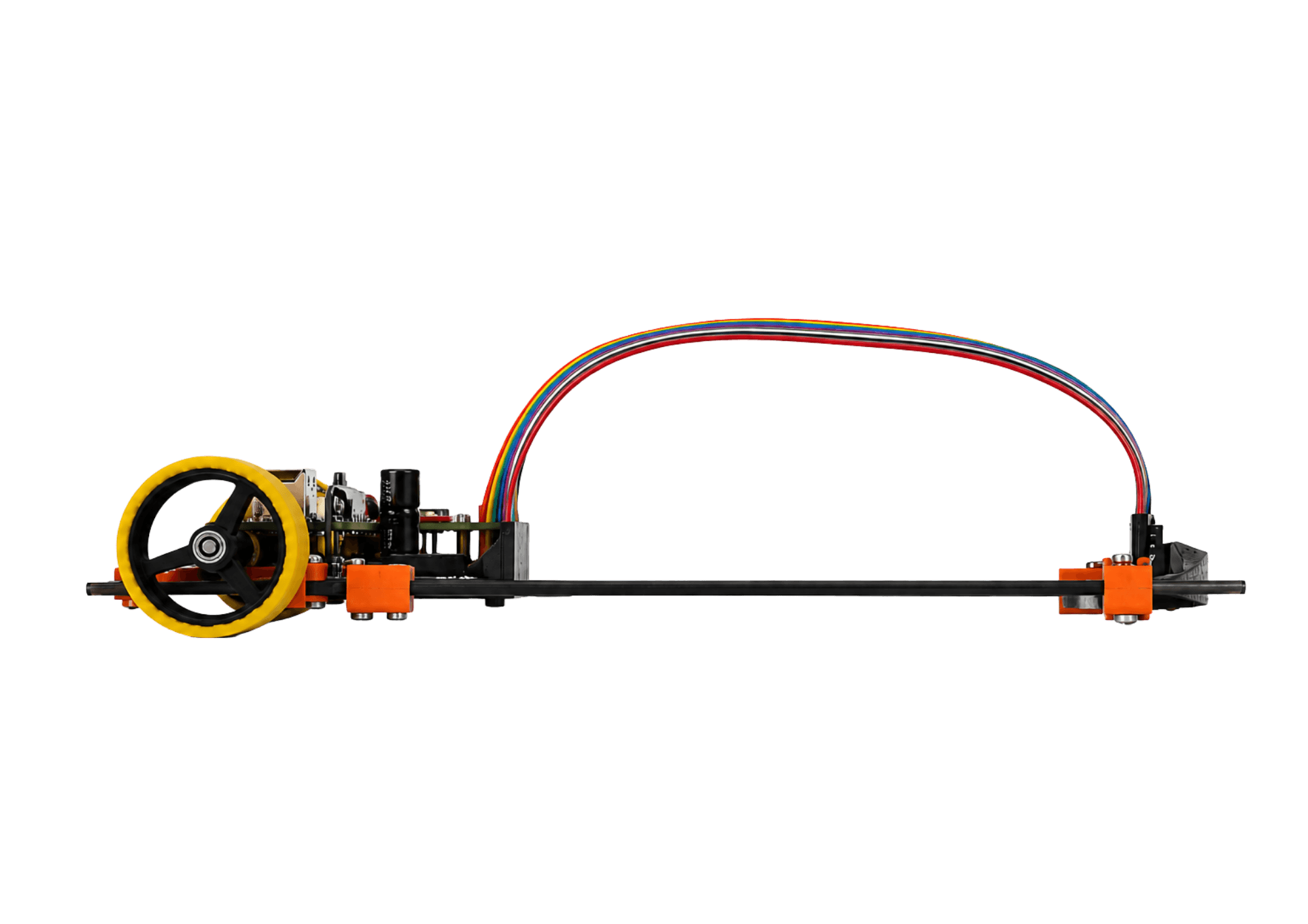 TECHGEEKS MARK 2 LINE FOLLOWING ROBOT TRANSPARENT SIDE ANGLE