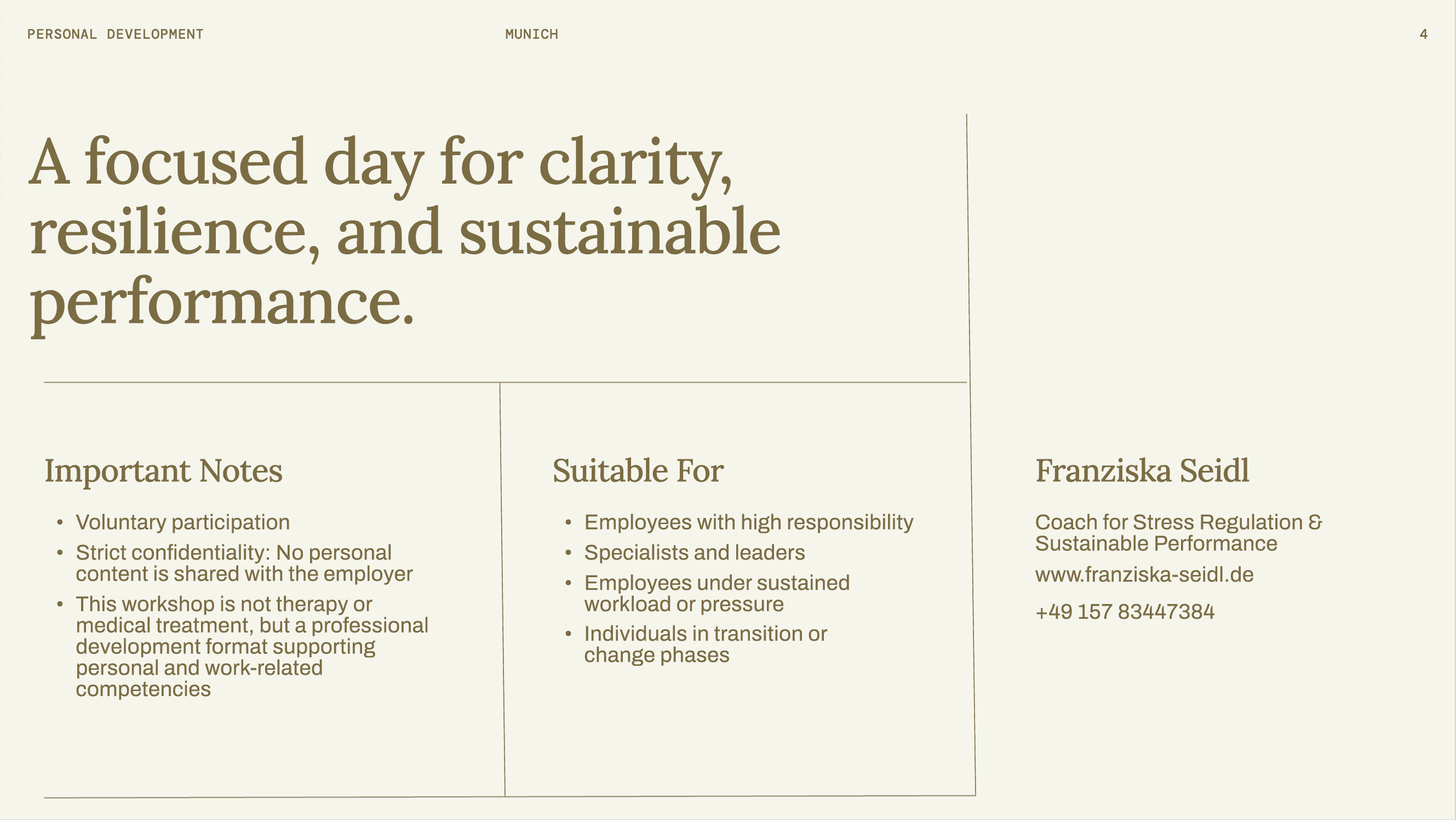 Employee Development Munich Mitarbeiter Weiterbildung München Coaching Mitarbeiter Führungskräfte München