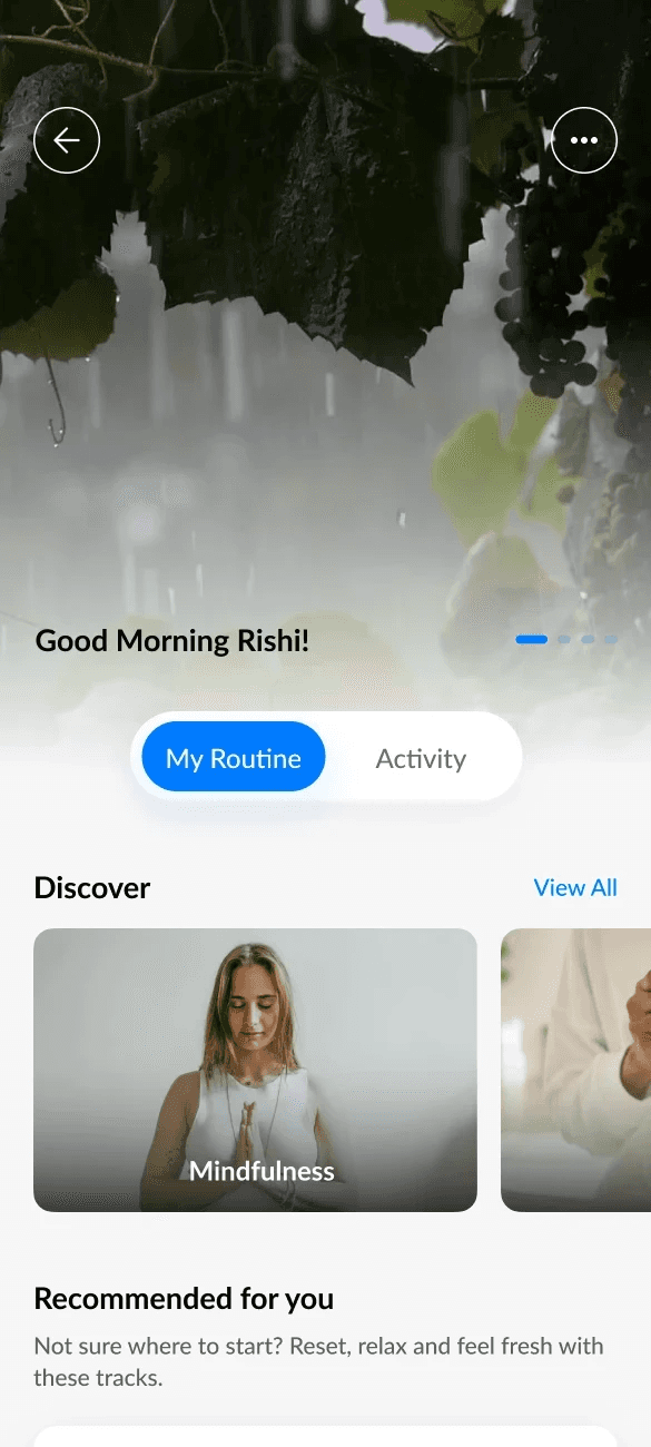 Medication homescreen