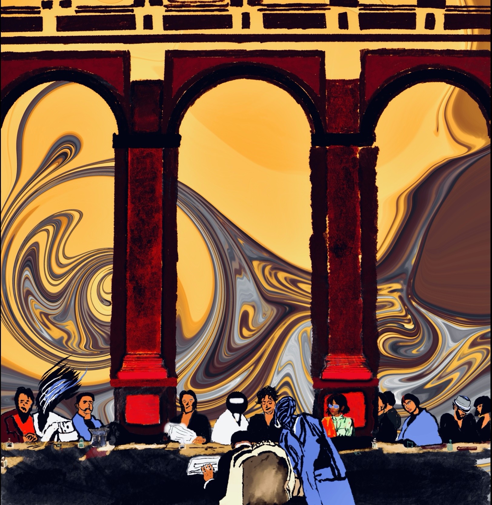 Procreate art of a Designer's burn out phase