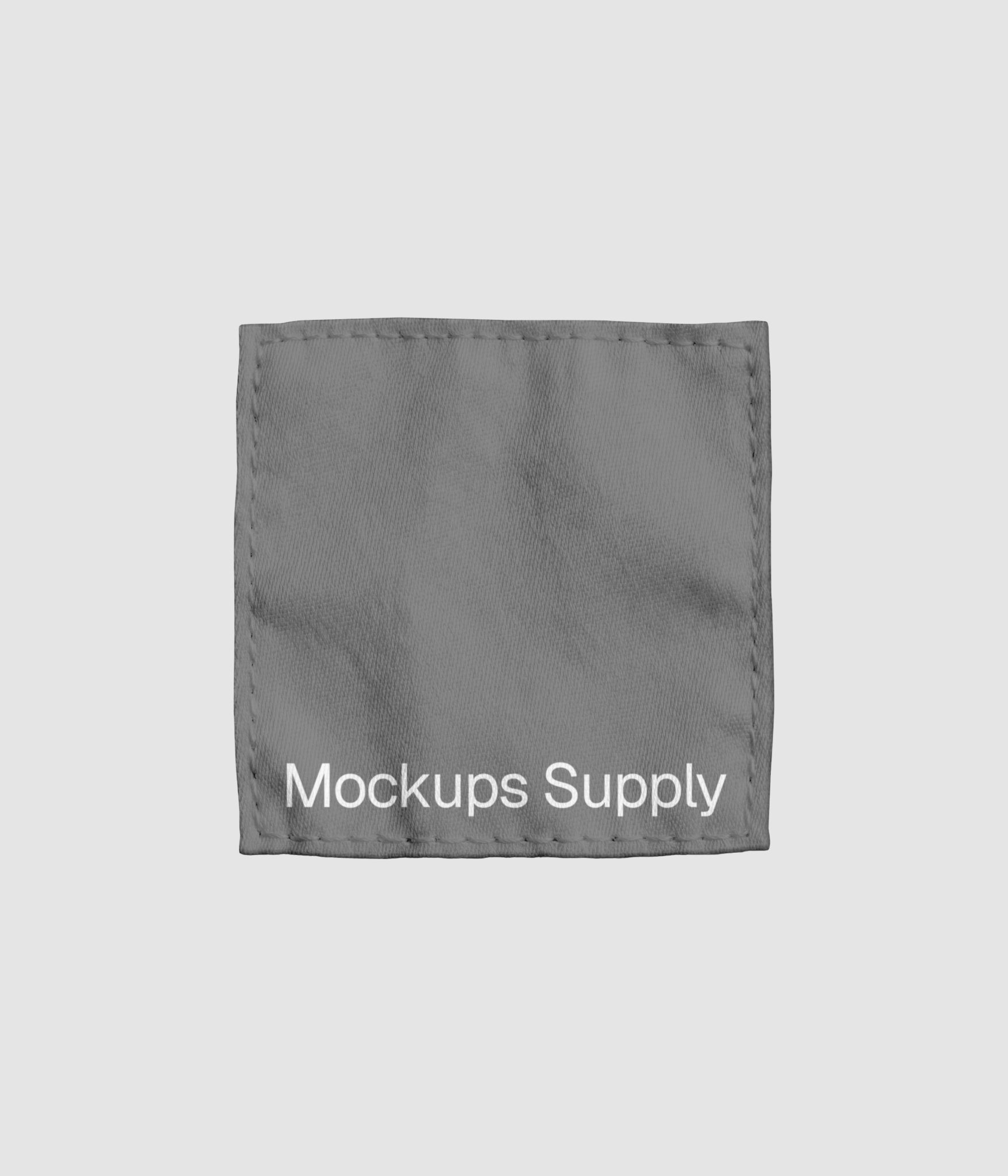 Square polyester fabric label mockup download for Photoshop