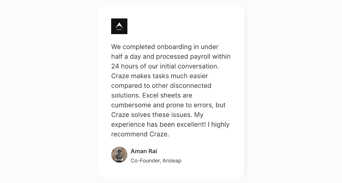 Aman Rai Testimonial