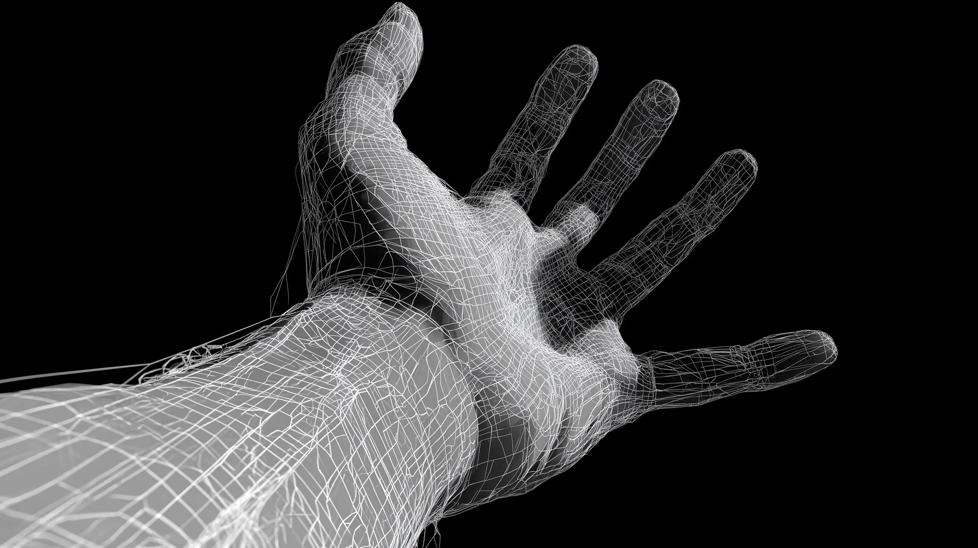 Image d'une main réalisée en 3D