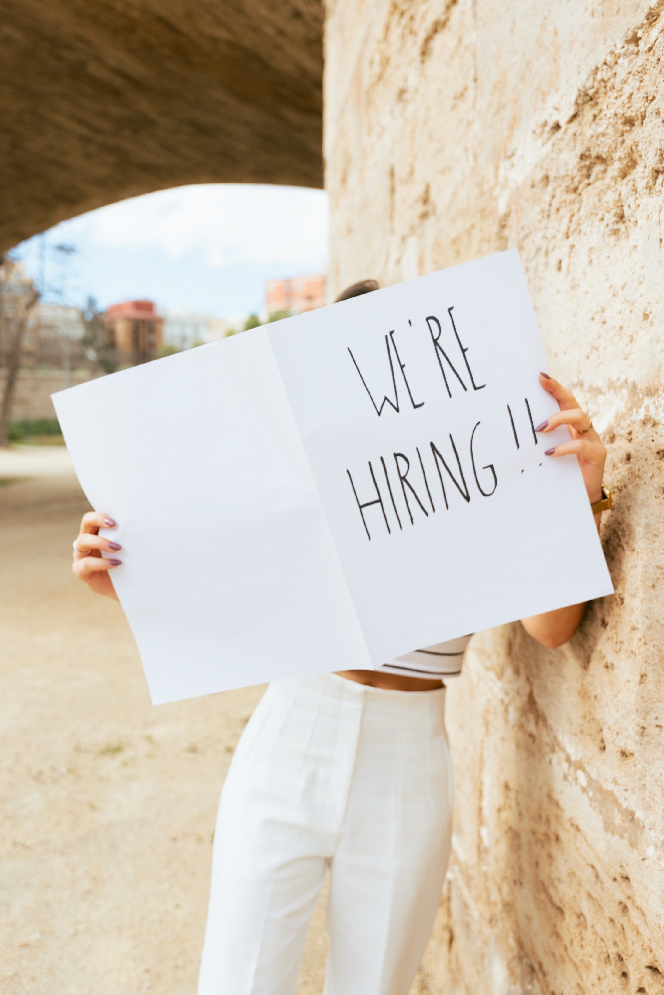 Photo of an employee enjoying their free lunch