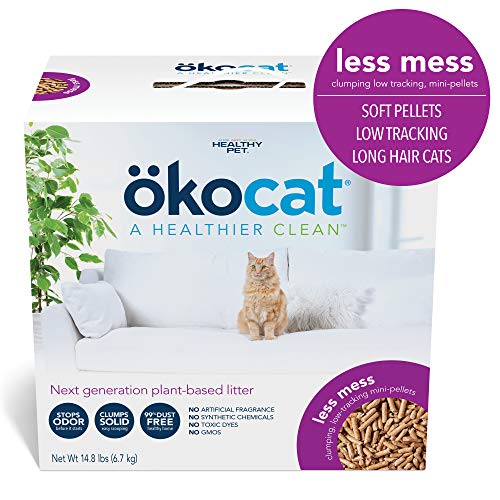 ökocat Natural Wood Cat Litter, 14.8-Pound, Clumping for Long Hair Breeds