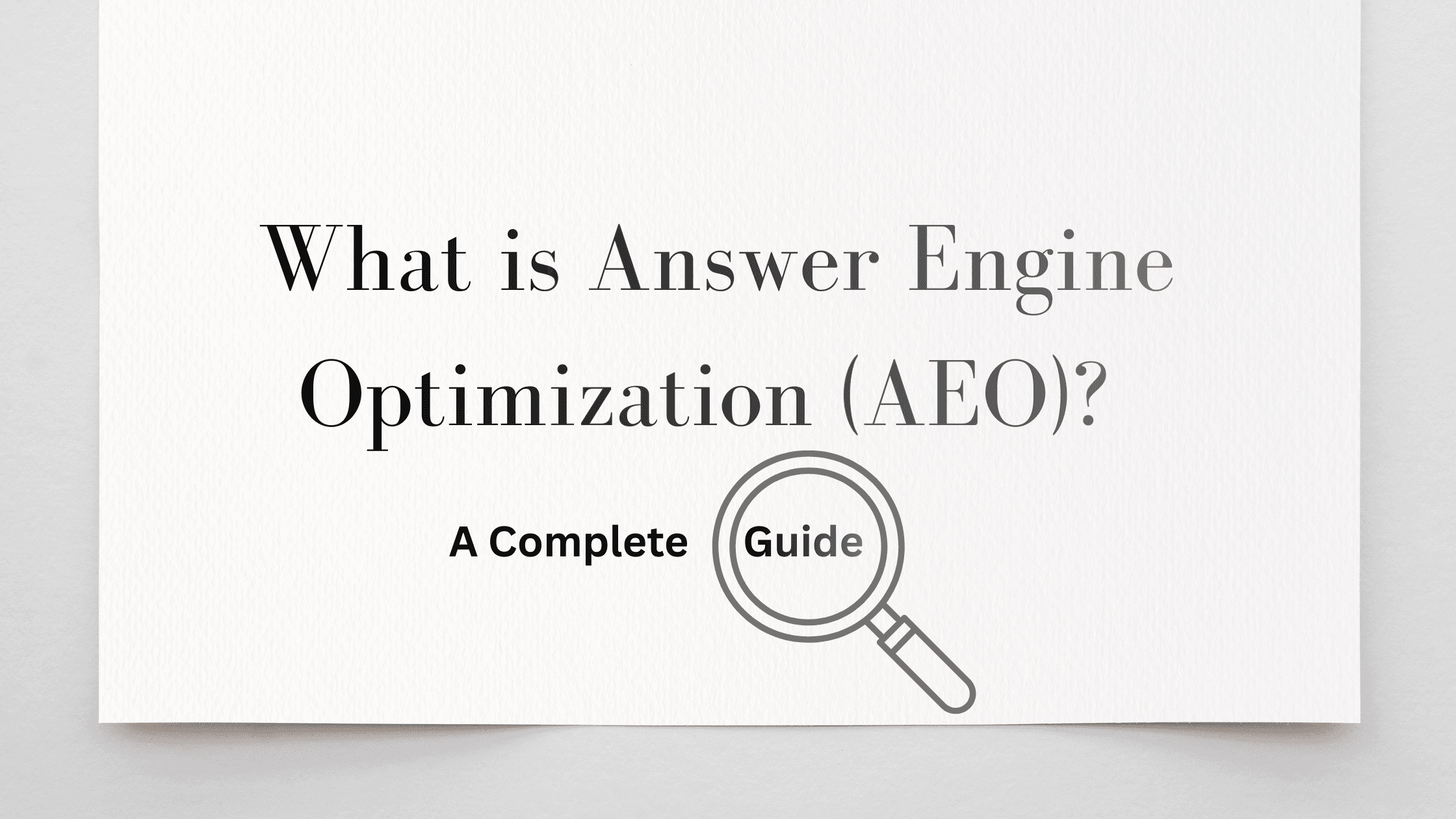 What is answer engine optimization?