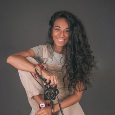 Photographer holding a camera