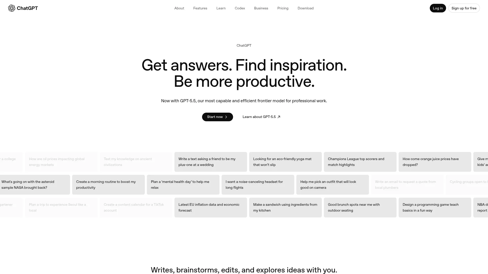 ChatGPT overview page, an AI tool for small business owners