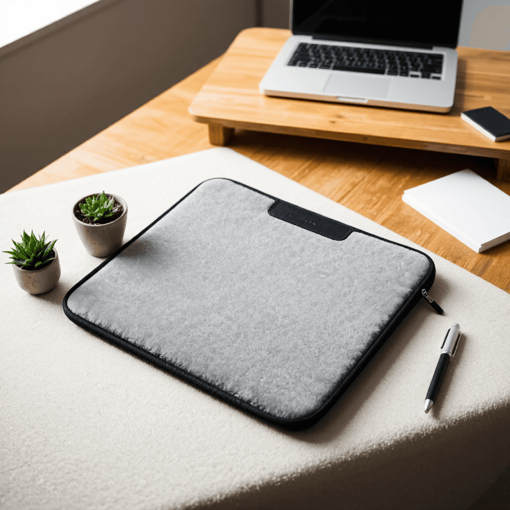 product photography of laptop sleeve