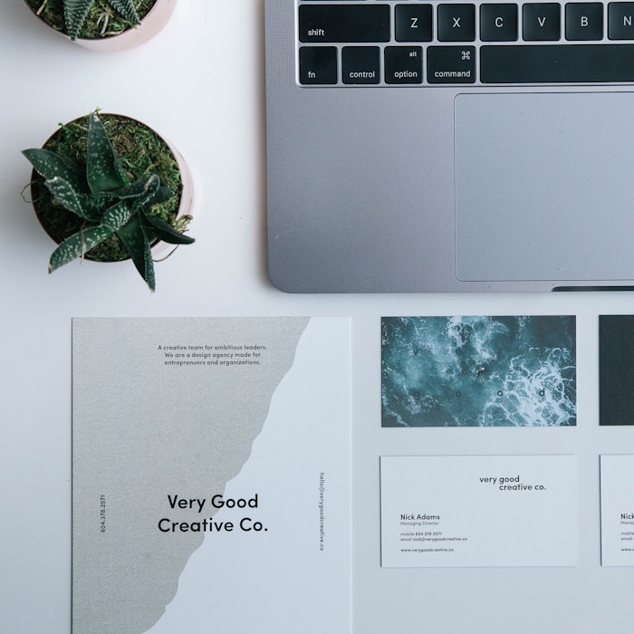 Brand stationery and business card mockups