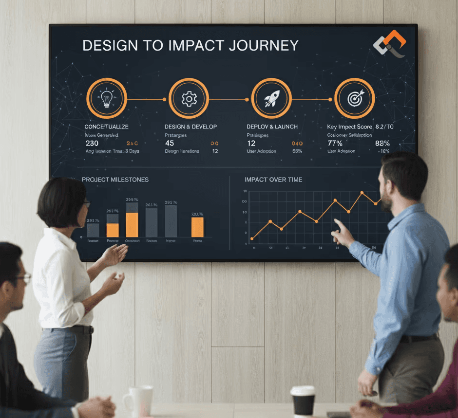 Meeting outlining and discussing frameworks and structures by corportae leders. 