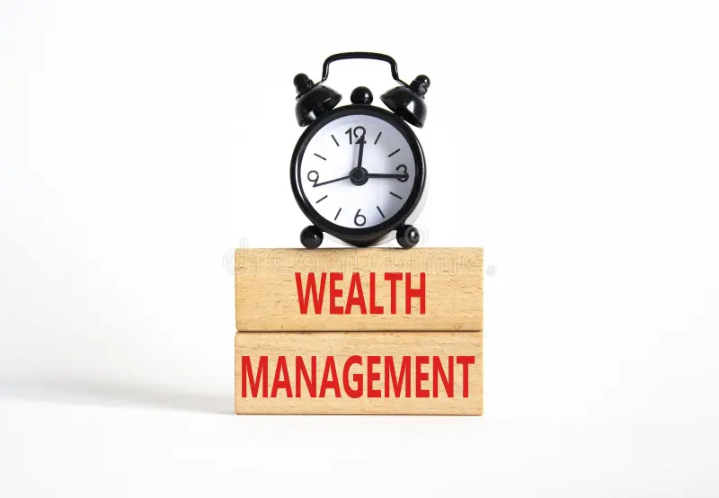 time management and wealth management with a clock