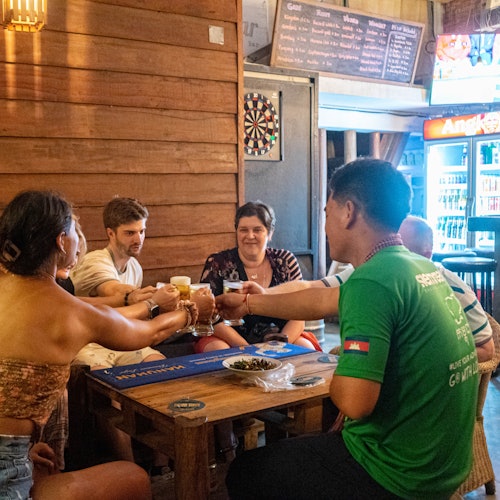 Let's take a break and go to our favorite hidden bar for some refreshing, cold beers.