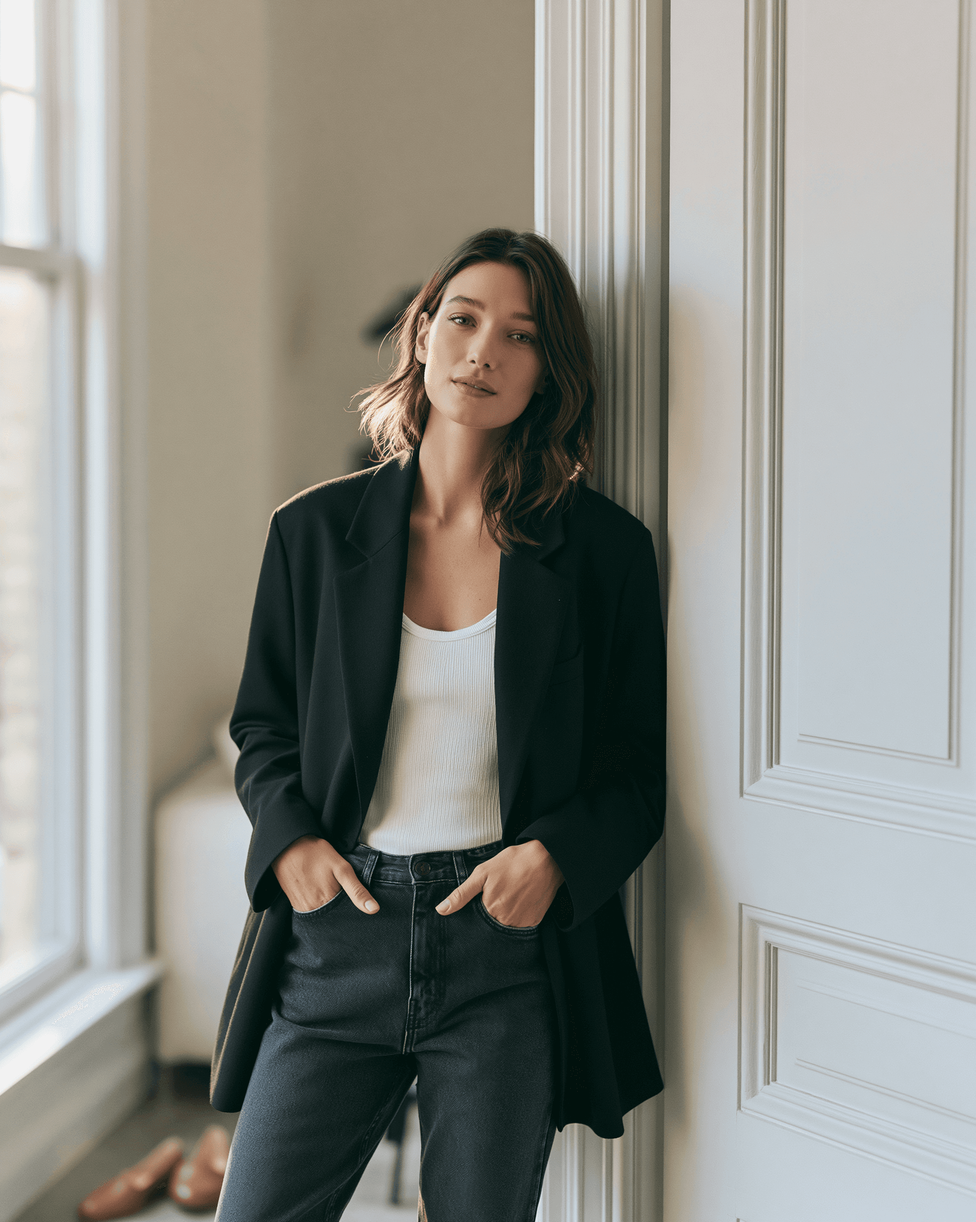 Structured wool blazer