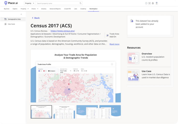 Image of Marketplace listing page before re-design