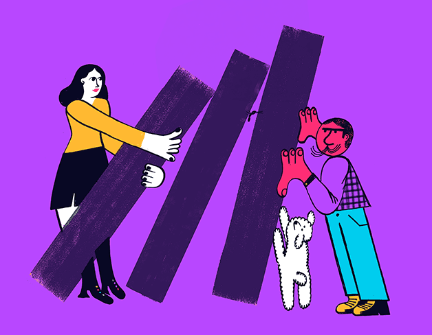 Discovery phase, art direction, and strategy - Franz Lang illustration for SlicedBrand