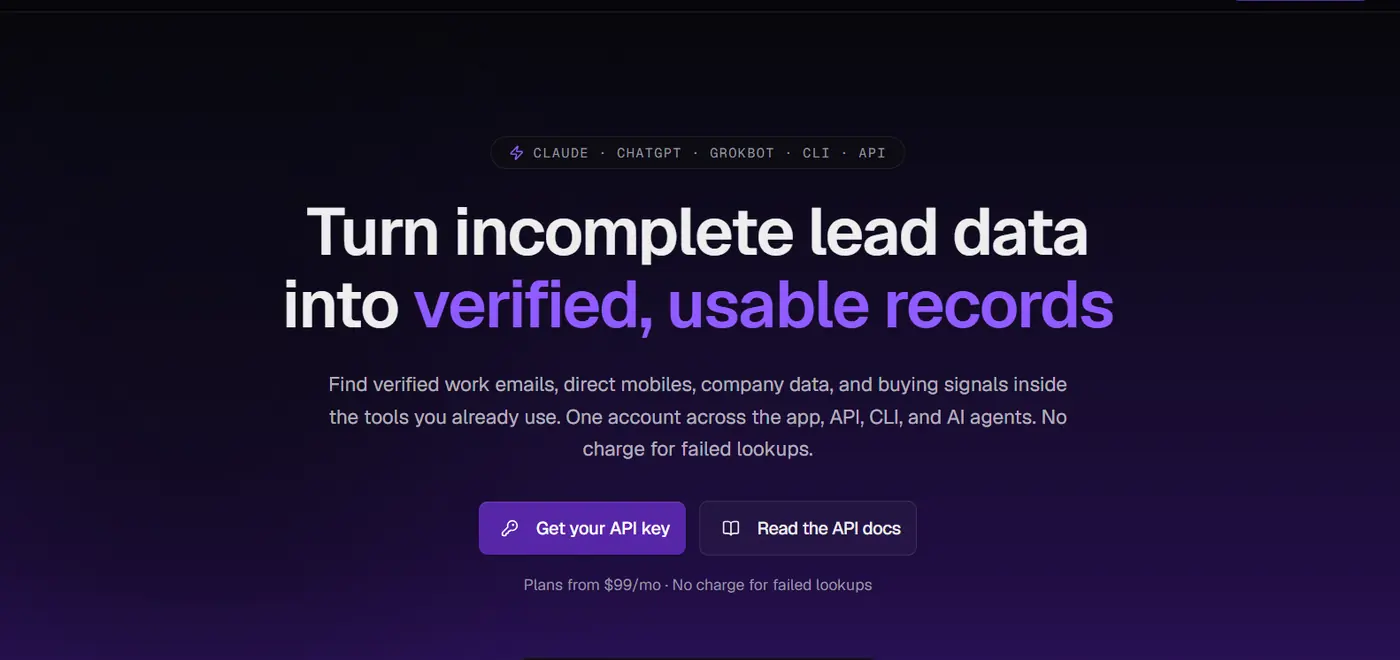 LeadMagic homepage