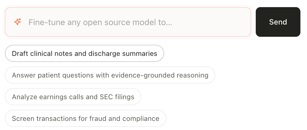 Fine-tune prompt input with suggested tasks