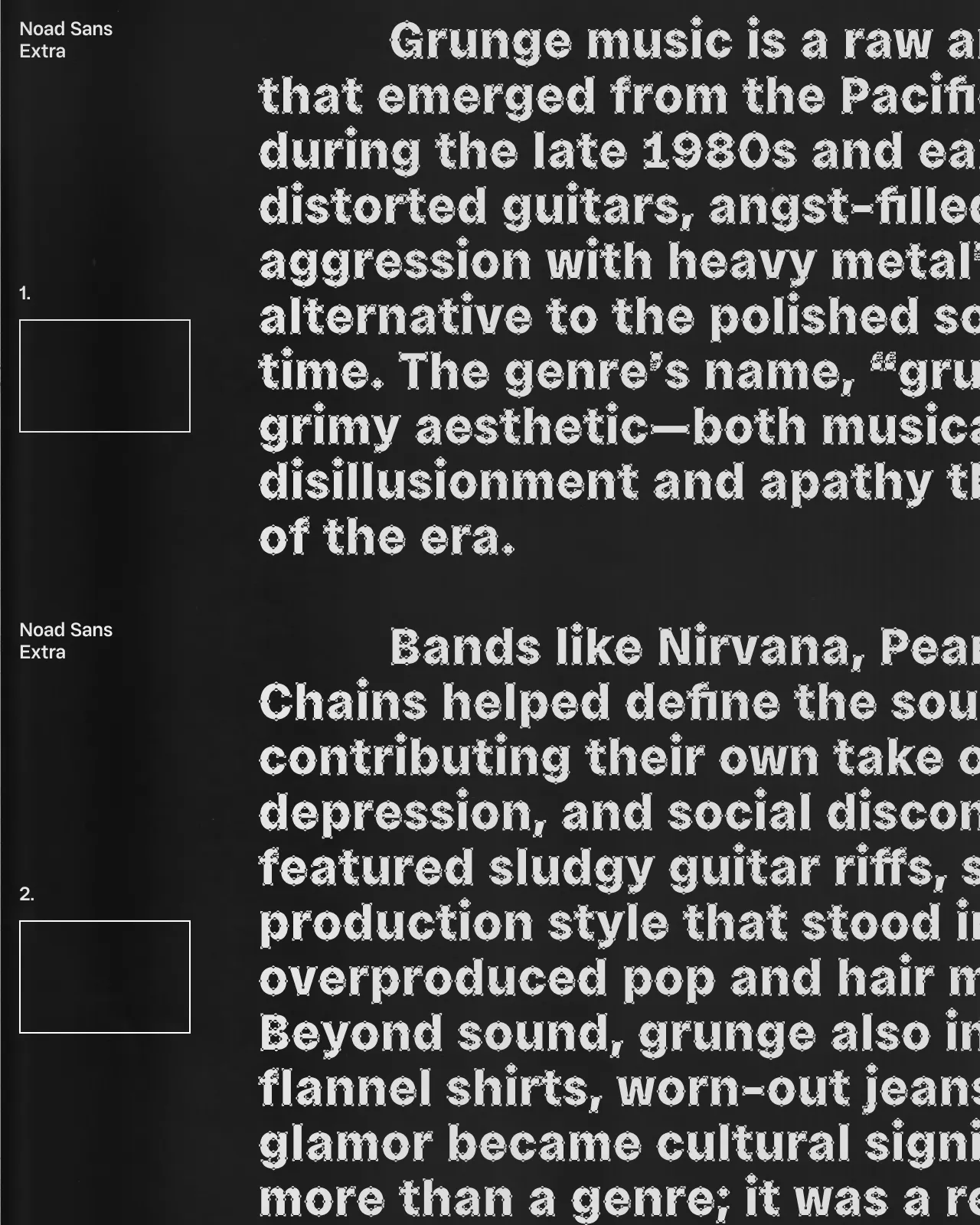 Noad Sans specimen